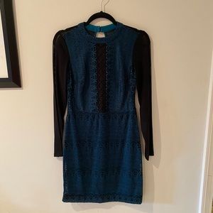 Guess Mesh & Blue Dress